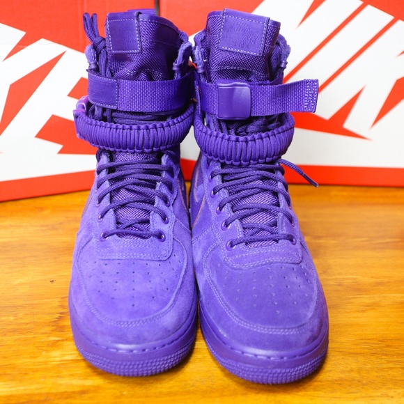 Nike SF AF1 Air Force 1 Boot High Purple 864024 5 - Picture 4 of 8